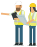 Various construction workers