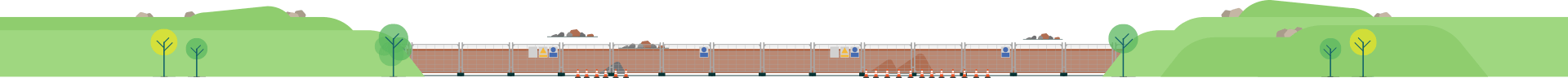 Foreground scenery - early stage of road construction