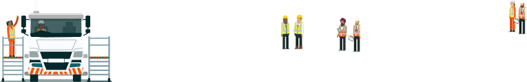 Various construction workers