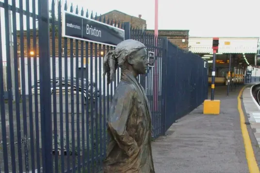 One of the ‘Platform Pieces’ on Brixton station